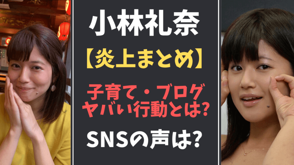 小林礼奈のヤバい行動 子育て 炎上まとめ Snsでの攻防戦 気になるマガジンdogyear