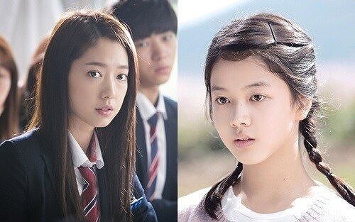 韓流ドラマ『ピノキオ』のパク・シネと子役ノ・ジョンウィの写真を並べた画像