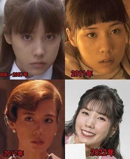 仲里依紗の過去から現在までの顔を比較した画像