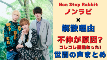 ノンラビ解散理由は不仲！過去の浮気からおかしくなった！？世間の声まとめ