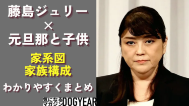 藤島ジュリー景子の元旦那・子供など家系図・家族構成まとめ