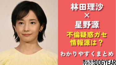 林田理沙と星野源の不倫疑惑はガセ！情報源と理由まとめ
